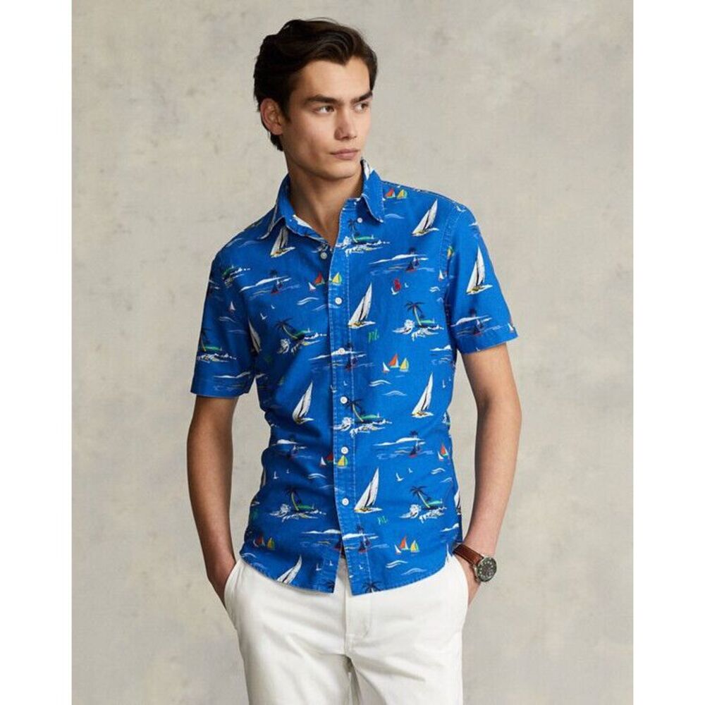 NWT POLO RALPH LAUREN Big Boys  L 14-16 POLO SHIRT OXFORD SAILBOAT SKIPPER new
